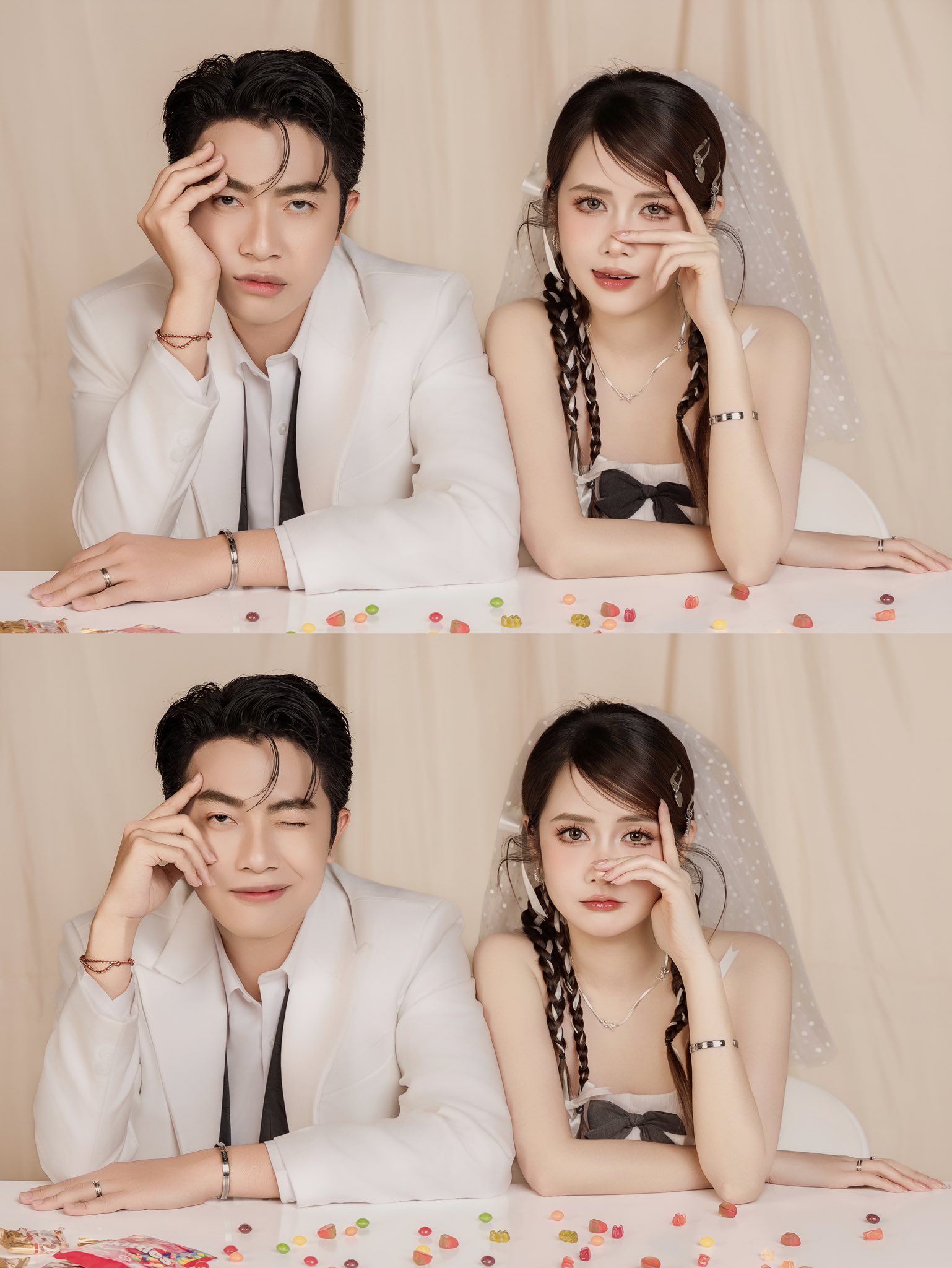 Mai Quỳnh Anh Unveils a Series of Sweet Moments 6 Mai Quỳnh Anh and Cris Phan together.
