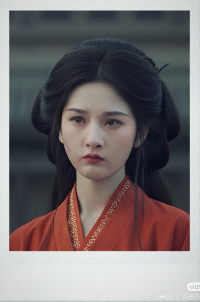 The Most Beautiful Beauty of the Warring States in China Today: A Countenance Like Diao Chan Stepping Out of a Novel, Stunning Visual Shock with Every Glance 4 Fan-made Polaroid image of Tong Tu Nhi.
