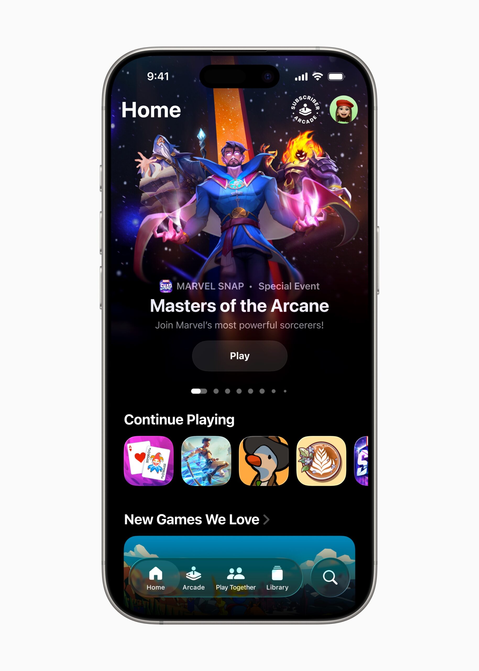The new Apple Games app is a curated platform for users to enjoy all their gaming experiences. Apple enhances iPhone experience with iOS 26 - Image 9.