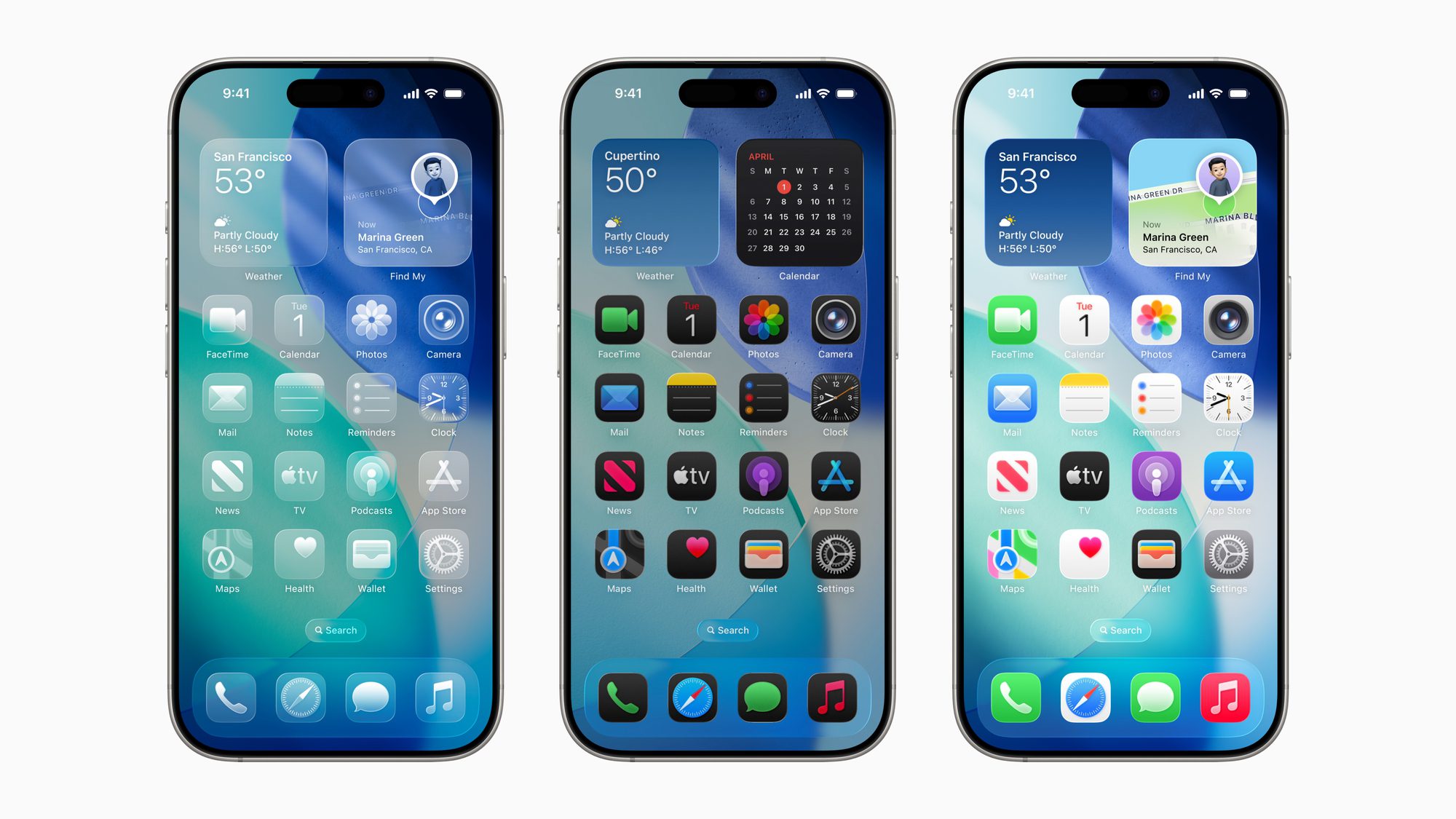 The new design includes both the Home Screen and the Lock Screen, helping these displays feel more personal and lively. Liquid Glass also offers many customization options for app icons and utilities, including transparent interfaces that enhance the overall aesthetic. Apple enhances iPhone experience with iOS 26 - Image 1.