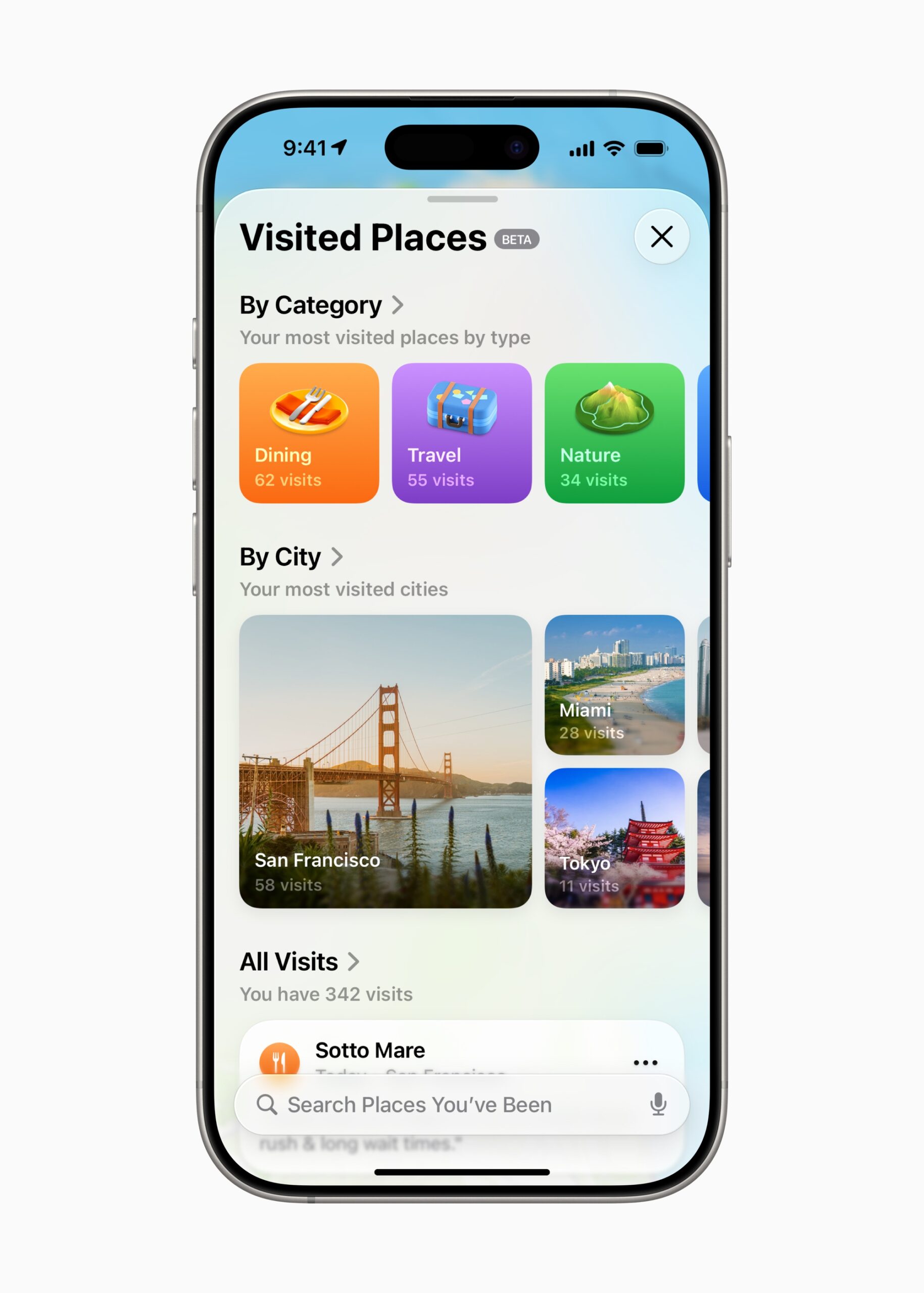 Users can choose to let the iPhone detect when they are near places like restaurants or stores and view all relevant information about their Visited Places in the Wallet app. Apple enhances iPhone experience with iOS 26 - Image 7.