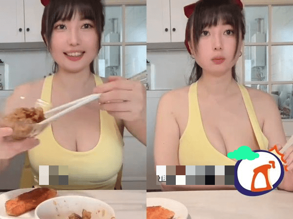 Making food clips, female streamer encounters a "sensitive" accident, unable to cover up in time 3 photo-1750478878991862439836
