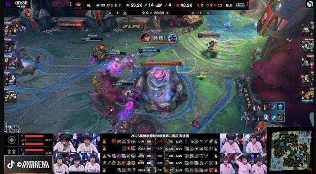 BLG's unexpected defeat against AL. BLG's unexpected defeat against AL.