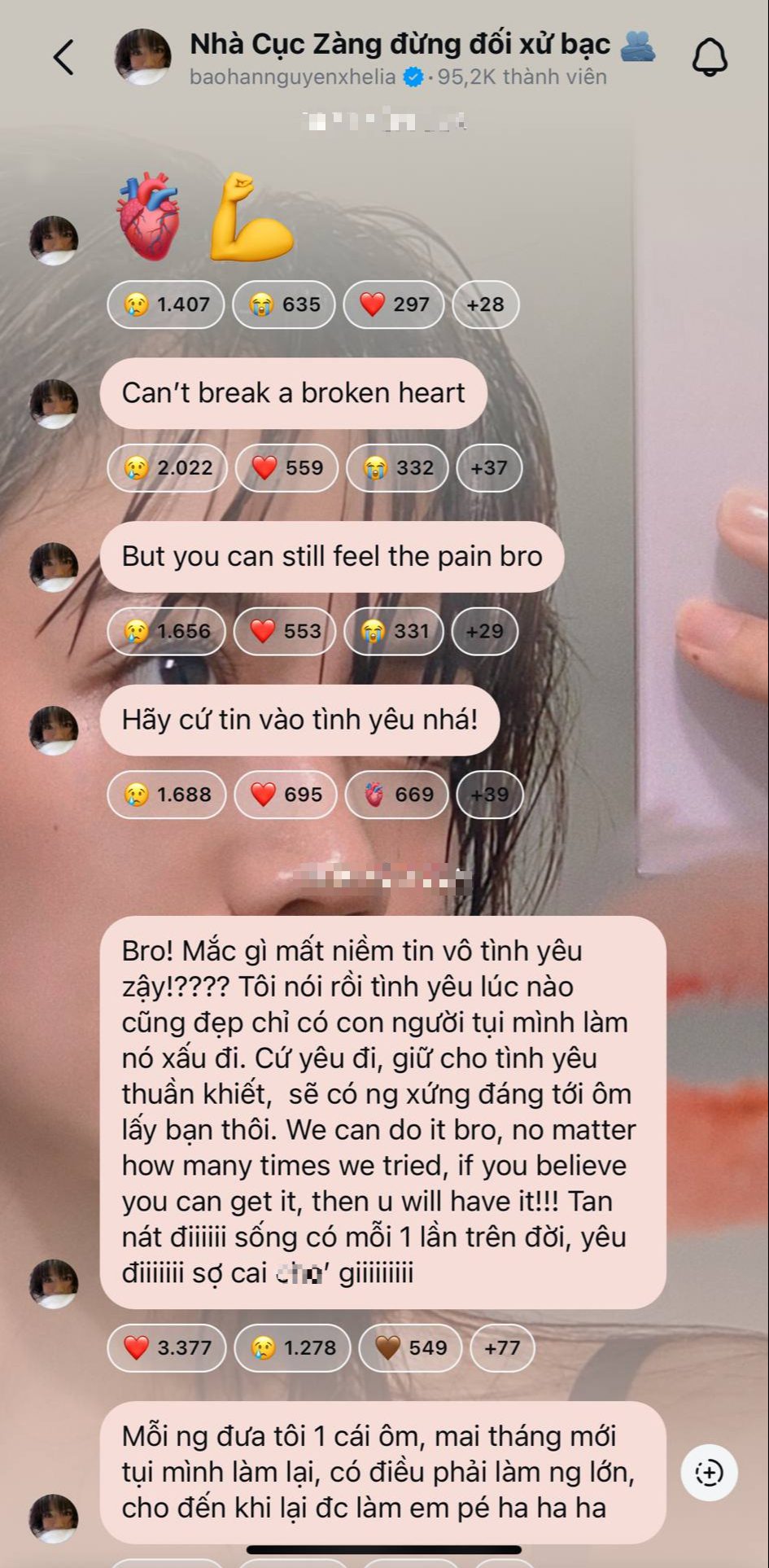 Fans are amazed by the seemingly perfect love story, what did the hot girl write in the private group? 2 Fans surprised by the love story, hot girl writes in the intimate group?