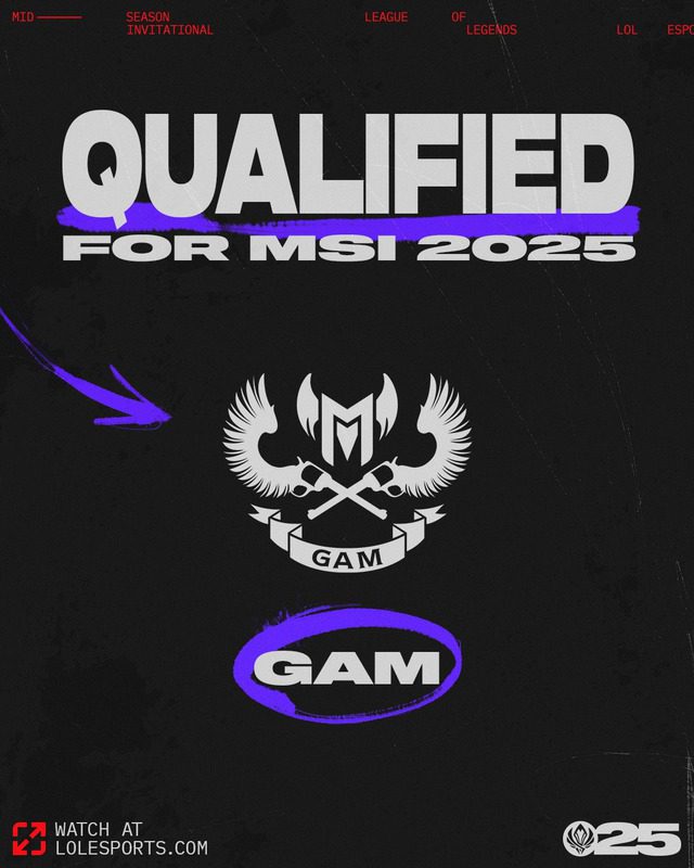 GAM also proudly represents VCS at MSI 2025. GAM's historic win, a team that has received widespread praise - Image 2.
