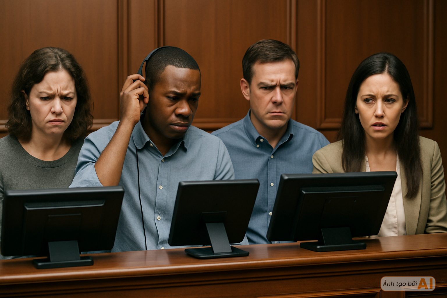 Grand jury members reacted visibly when viewing the recorded footage from Diddy’s freak-offs (AI-generated image) Diddy Sexual Misconduct Trial: Shocking Clips from the Party, FBI Reveals Disturbing Evidence - Image 2.