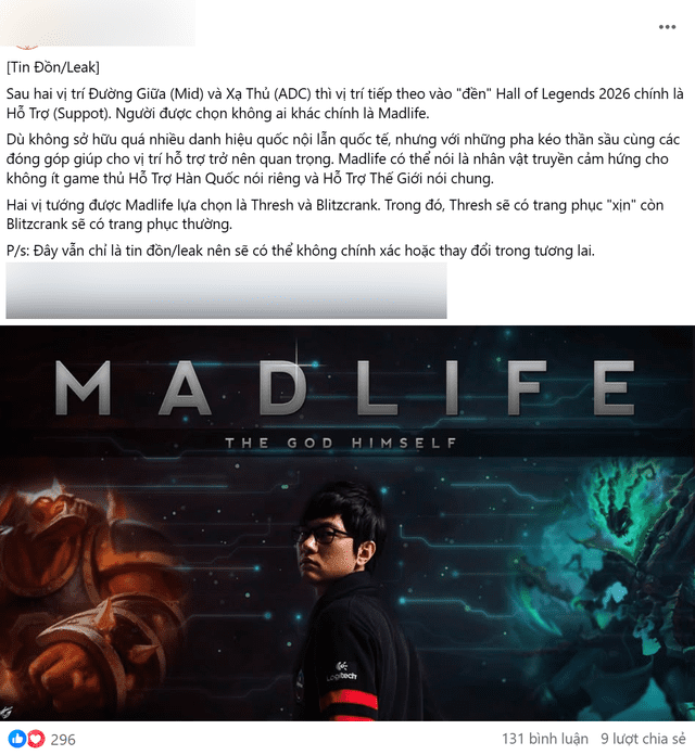 MadLife's potential entry into the Hall of Legends. MadLife's potential entry into the Hall of Legends causing controversy