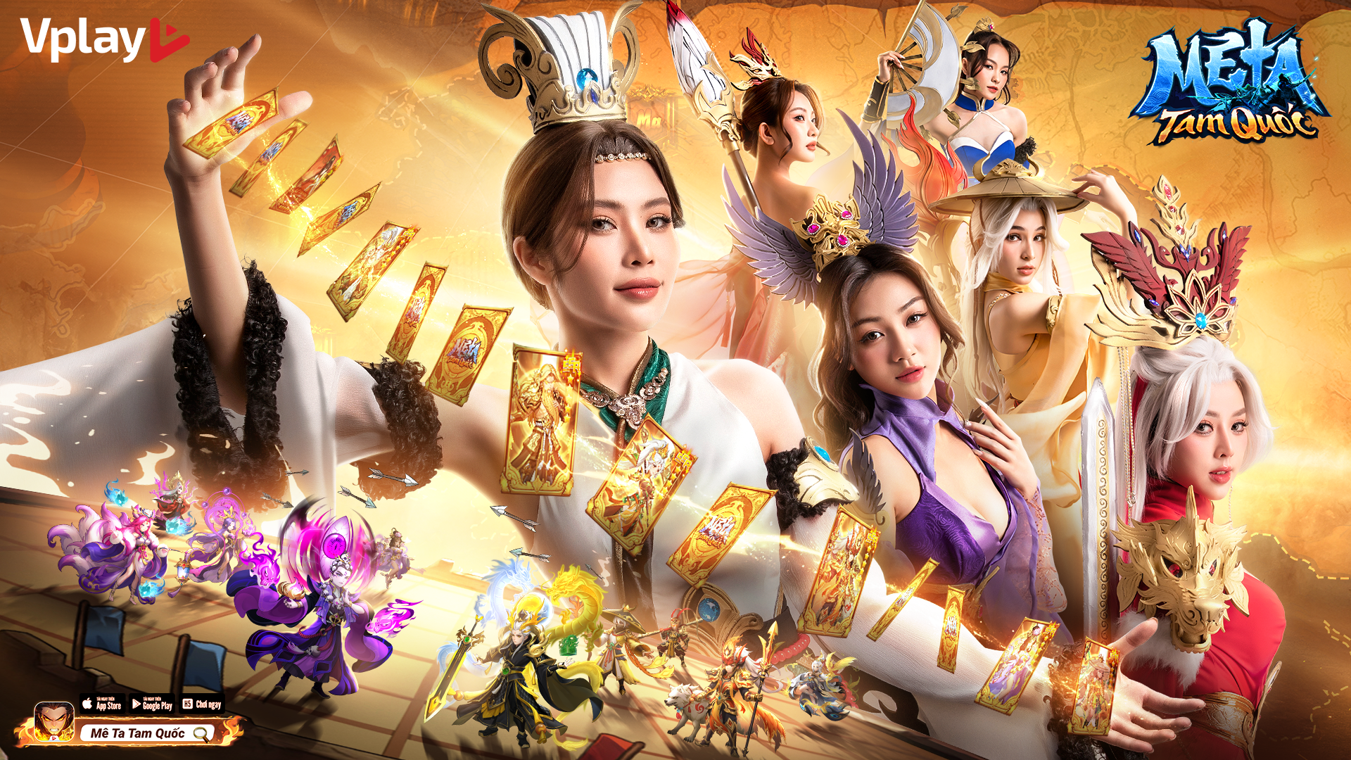 Meta Kingdoms - Vplay with the Meta Strategist team steals gamers' hearts 1 Mê Ta Tam Quốc - Vplay with the Meta Warrior Squad introduces captivating gameplay.