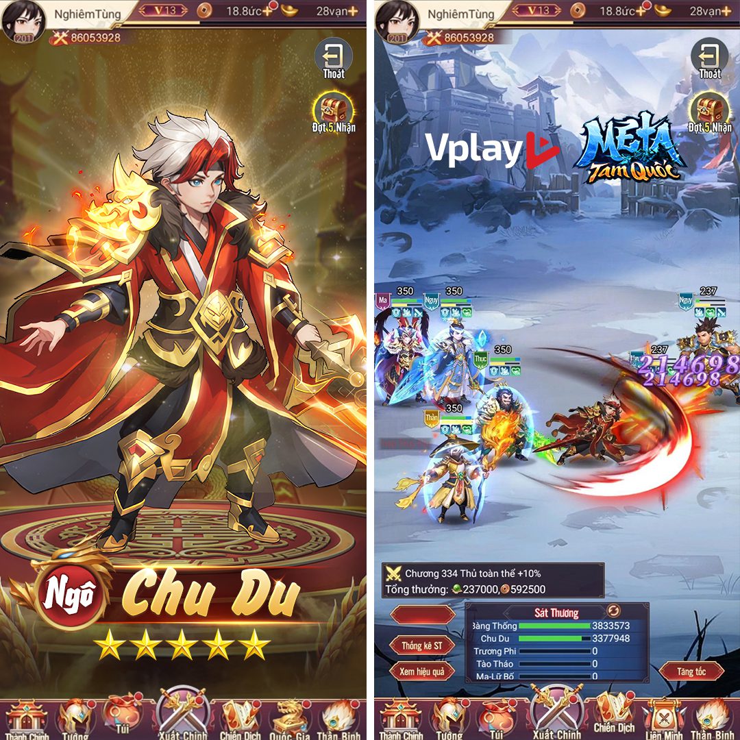 Mê Ta Tam Quốc - Vplay: The Romance of the Three Kingdoms in a Turbulent Era, Opening a Tumultuous Time-Traveling Era 4 Mê Ta Tam Quốc - Vplay: Stunning graphics and immersive visuals.