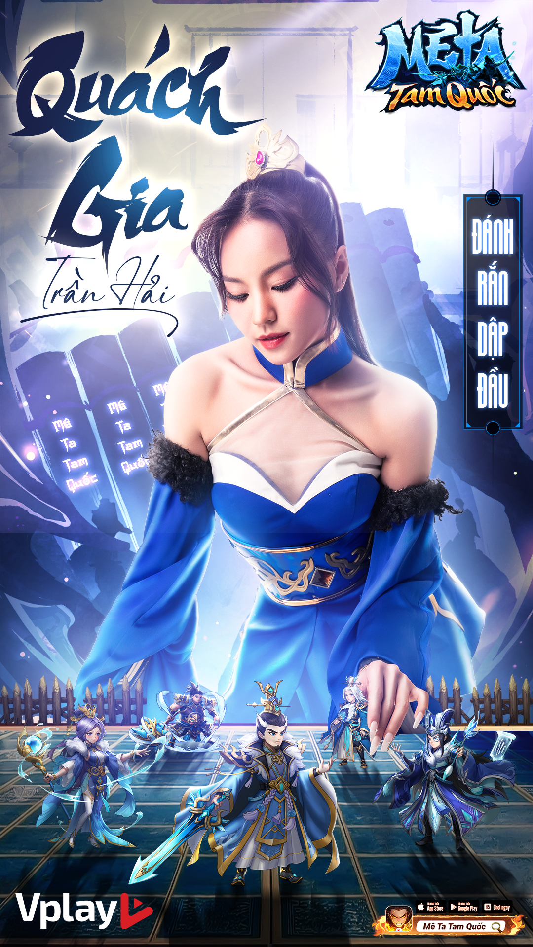 Trần Hải presents the character Quách Gia, demonstrating sharp tactics and agility. Trần Hải presents the character Quách Gia, demonstrating sharp tactics and agility.