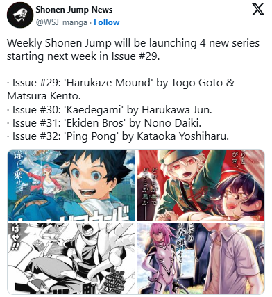 New Manga Series New Manga Series