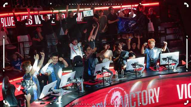 Fancy United Esports crowned at the first ON LAN stage of the ON Live VALORANT Series 5 Fancy United Esports celebrating their victory at the ON LAN stage of the ON Live VALORANT Series.