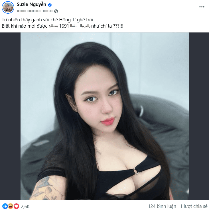 Jealous of "Hong Ti," the hot girl reveals she has only been in love... 2 times 2 Suzie Nguyen