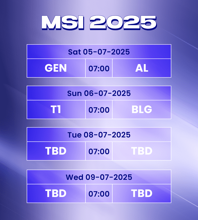 Latest MSI 2025 Schedule. Latest MSI 2025 Schedule