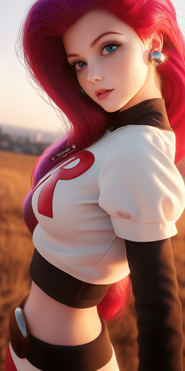 Revamped by AI, the Hard-to-Handle Female Antagonist of Pokémon is Irresistibly Alluring 4 AI reimagines the iconic Pokémon character Jessie