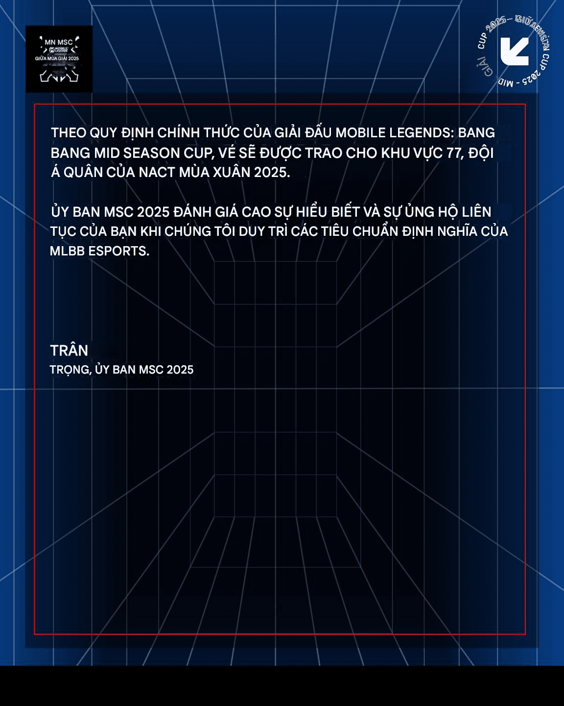 Official Announcement of MSC 2025. Official Announcement